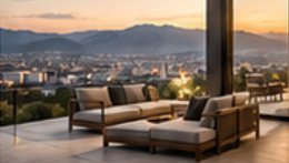 Terraza con vista a la ciudad